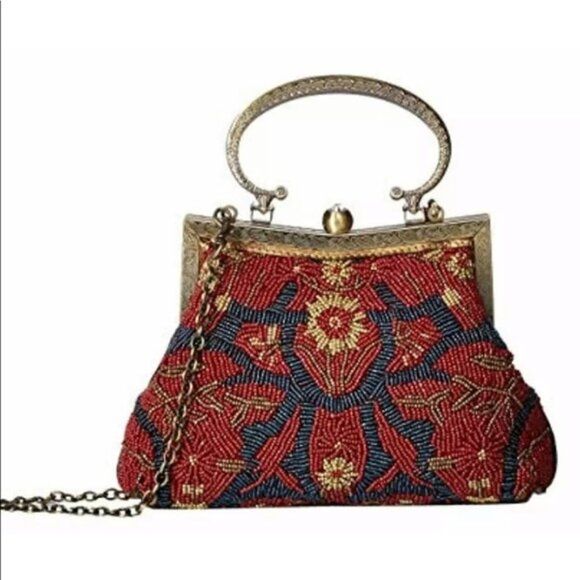 Patricia Nash Guilietta Beaded Frame Purse Pronvencal Escape Beaded Collection - Picture 1 of 14